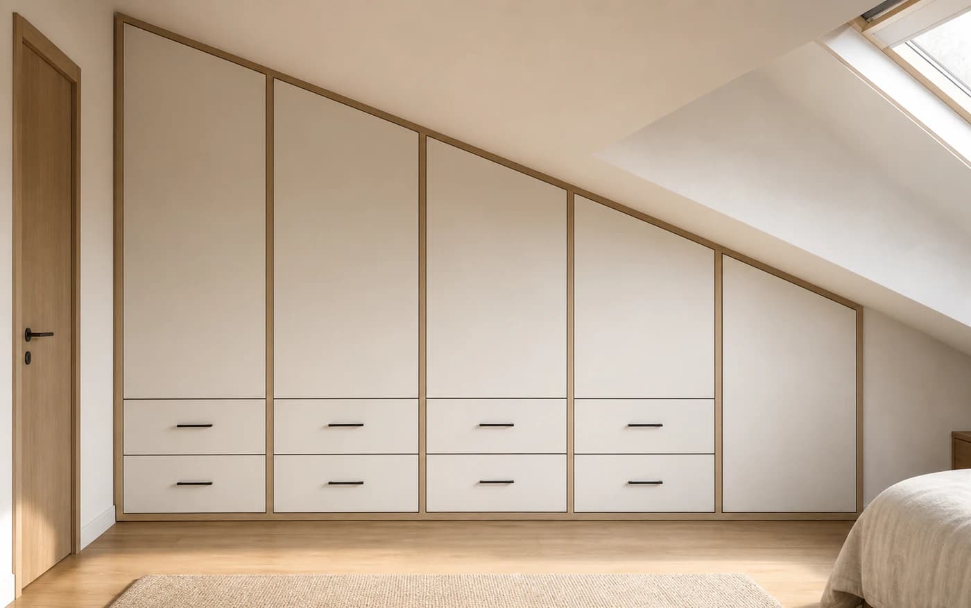 Dressing ajusté sous pente - une fois posé